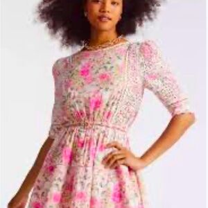 LOVE SHACK FANCY - Pink Floral Dress Size Large